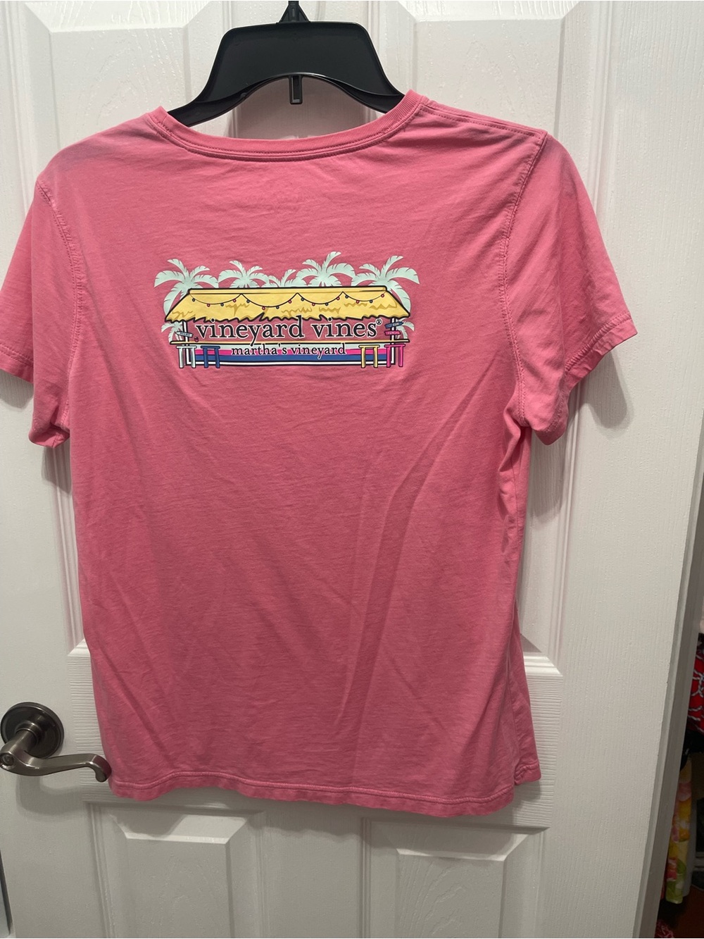 Vineyard Vines Pink Tropical Palapa Tee - Picture 4 of 16